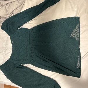 Altar'd State Teal Long Sleeve Dress